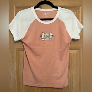 Vinyl Icons Teddy Bear/Angels Baby Tee NWT Girlhoodcore Casual Girly 90s Size L